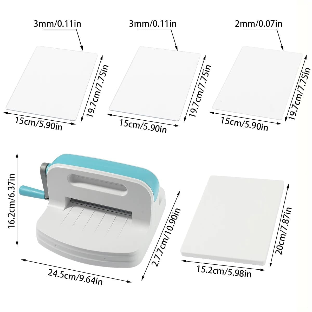 Ouginx A5 Size Manual Die Cutting Embossing Machine DIY Handmake Tools 6 Inch Opening for Scrapbooking Art Craft Card Making