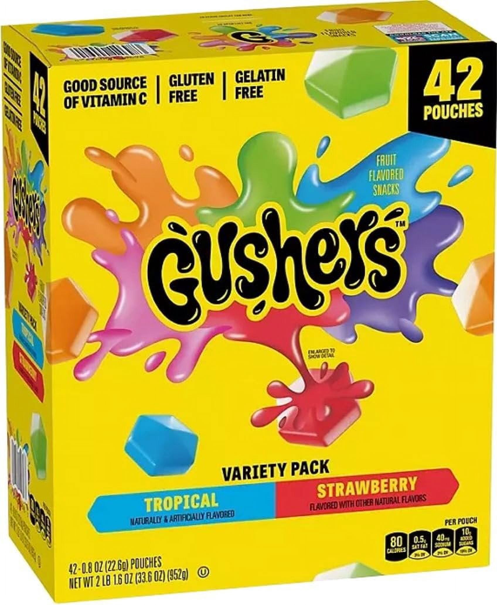 Ruthy's Outlet Fruit Flavored Snack Assortment - Gushers, Fruit Roll-ups & Fruit by the Foot - Care Package, Variety Boxes for Office Home oor School Snack