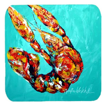 

Crawfish Electric Claw Aqua Green Foam Coasters Set Of 4