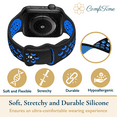 thumbnail image 4 of ComfiTime Apple Watch Band – Stretchy iWatch Sport Bands 38mm 40mm 41mm 42mm 44mm 45 mm for Women & Men, Breathable Silicone Bracelet Apple Watch Strap for Series SE 9 8 7 6 5 4 3 2 1 & Ultra 1 2, 4 of 12