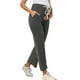 thumbnail image 4 of Pantalones de maternidad Inspire Chic para mujer, pantalones de lounge de pierna ancha sobre el vientre, casuales, de cintura alta con bolsillos, gris oscuro, grande, 4 of 6