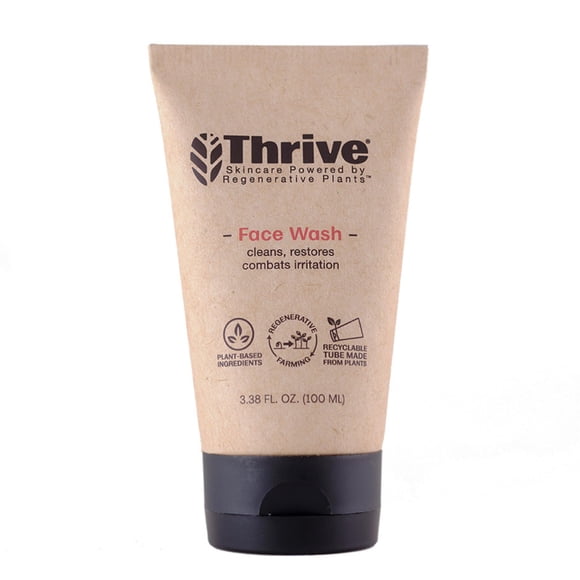 Thrive Natural Care Face Wash Gel - Limpiador facial diario - Limpia suavemente la cara sin secar demasiado - Vegano