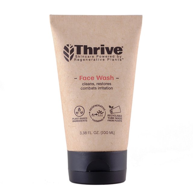 Thrive Natural Care Face Wash Gel - Limpiador facial diario - Limpia suavemente la cara sin secar demasiado - Vegano