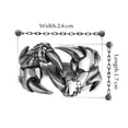 thumbnail image 3 of Stainless Steel Antique Gothic Biker Tribal Ring Black Men'S Unisex Claw B189, 3 of 11