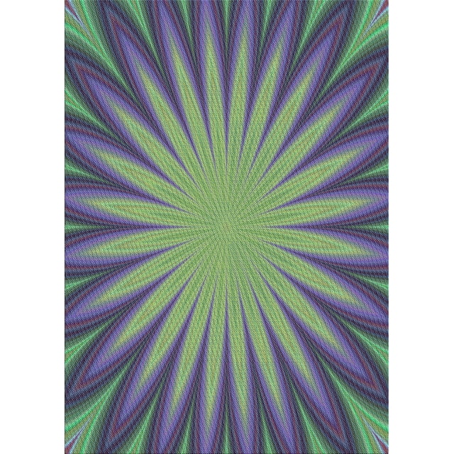 Ahgly Company Tapis d'Aire Rectangulaire Transitionnel Vert pour Intérieur, Lavable à la Machine, 2 Pieds x 3 Pieds