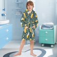 thumbnail image 5 of FORMRS Niños Bathrobe Unisex Hooded Robe Soft Plush Pajamas Sleepwear, Size 10-12T, Yellow Lemons, 5 of 7