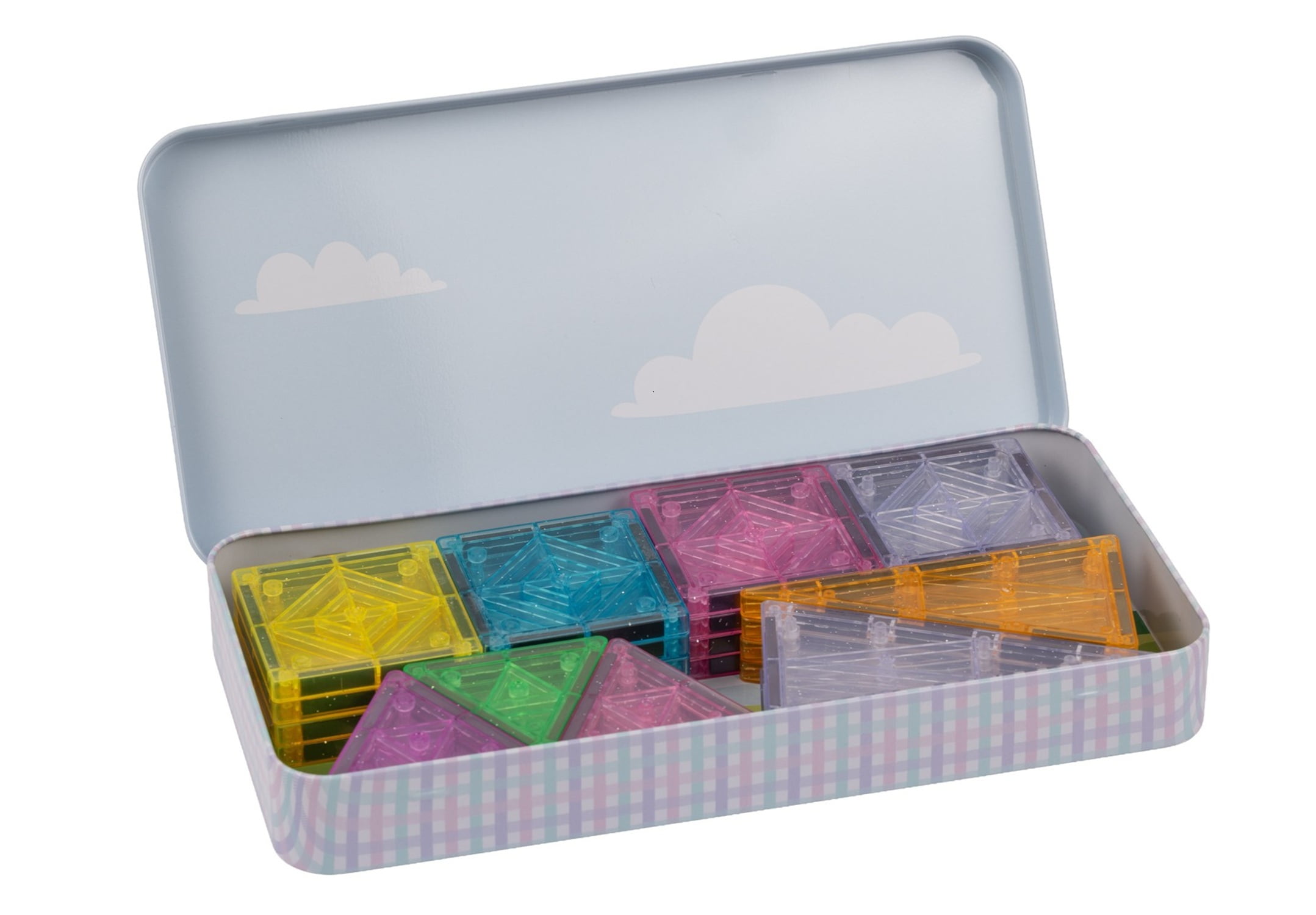 RMS Easter Bunny Magnetic Tile Tins, Stem Toy for Kids with Reusable Storage Tin, Magnetic Building Tiles Easter Gift, Ages 3+
