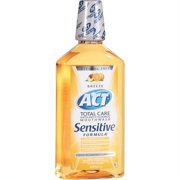 ACT Total Care Sensitive Formula anticavity Fluoride Mouthwash, Tropical Breeze, 33.8 fl oz