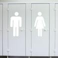 thumbnail image 5 of Uxcell Bathroom Sign, Acrylic Restroom Men's and Women's Gender Sign, White 1 Set, 5 of 6
