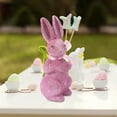 thumbnail image 5 of Glitter Easter Bunny Figurine, Glitter Foam Standing Rabbit Statue Ornaments, Easter Decorations for Table Shelf Garden Yard, Home Office Spring Party Favors Miniatures Rabbit Figurine, 5 of 7