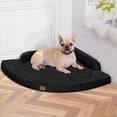 thumbnail image 1 of Cama ortopédica grande para perros MEKIY con funda extraíble negra, 1 of 7