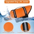 thumbnail image 3 of HAOCOO Dog Life Jacket Vest Saver Safety Swimsuit Preserver with Reflective Stripes/Adjustable Belt Dogs?Orange,S, 3 of 8