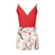 thumbnail image 4 of Moda mujer Sexy verano cuello en V sin mangas sólido Top + conjunto de pantalón estampado Froral Fridja ghk1668, 4 of 8