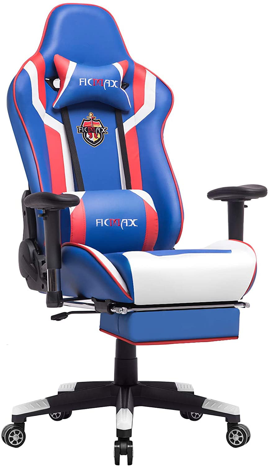 Details about   Ergonomic Computer Game Office Gaming Chair w Massage & Extendable Footrest 