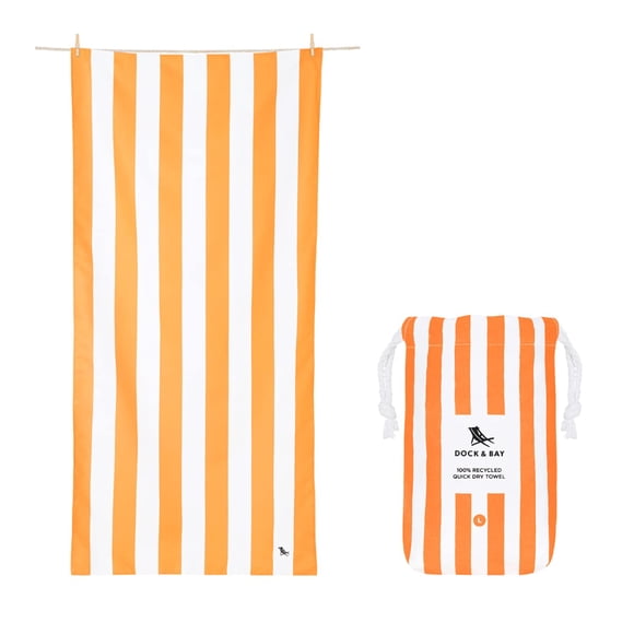 Toalla de playa Dock & Bay Cabana Ipanema naranja extra grande