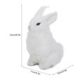 thumbnail image 1 of Mini Realistic Plush Rabbit Lifelike Animal Easter Home Room Ornament Simulation Toy Model Gift(White) LYUMO familiar, 1 of 6