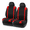 Red, variant on Road Comforts Sport Car Seat Covers,Polyester Car Seat,Athletic Style Comfortable Front Seats, Breathable Fabric Seat,Anti-Slip Airbag Compatible Universal Fit for Cars SUVs Trucks,Gray