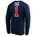 thumbnail image 3 of Men's Navy Columbus Blue Jackets #1 Dad Long Sleeve T-Shirt, 3 of 3