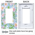 thumbnail image 3 of Yayeee Rocker Switch Wall Plate 1-Gang 4.6"x2.9" Home Decorative Outlet Cover, Blue Floral, 3 of 6