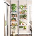 thumbnail image 7 of 5-Tier Metal Storage Shelves Organizer, Adjustable Width and Height, Shelving Units and Storage with Tension Mount, Versatile for Kitchen Shelves, Closet Shelves, Laundry Room Shelves, Grey, 7 of 7