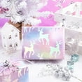 thumbnail image 4 of UniMall Pastel Christmas Wrapping Paper Set, Jumbo Roll, Dreamy Reindeer, Snowflake, Winter Tree and Fantasy Town Designs, Colorful Foil Gift Wrap for Girls, 4 Rolls, 30 inches x 10 feet per Roll, 4 of 15