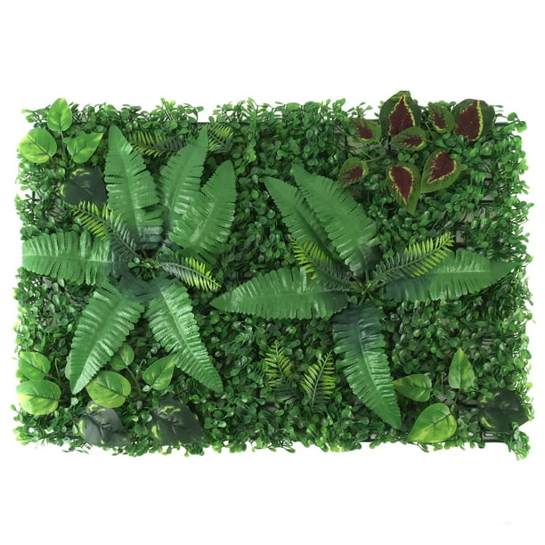 Panel de pared de plantas artificiales con césped, fondo de césped, vegetación para decoración de interiores y exteriores, tipo 3
