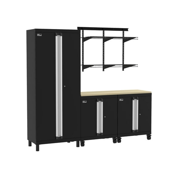 Closetmaid 1085140 Progarage 5 Piece Steel Garage Workshop Storage Cabinet And Heavy Duty