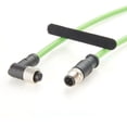 thumbnail image 1 of Generic Right Angle Profinet M12 4 Pin D Code Male to Female Extension Cable IP67 Shielded Cat5 Ethernet Cable for Industrial Camera, 1 of 1