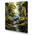 thumbnail image 2 of Designart "Enchanting Waterfall Green Pickup Truck Escape IV" Pickup Truck Canvas Print, 2 of 5