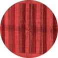 thumbnail image 1 of Ahgly Company Machine Washable Indoor Round Abstract Red Modern Area Rugs, 6' Round, 1 of 4