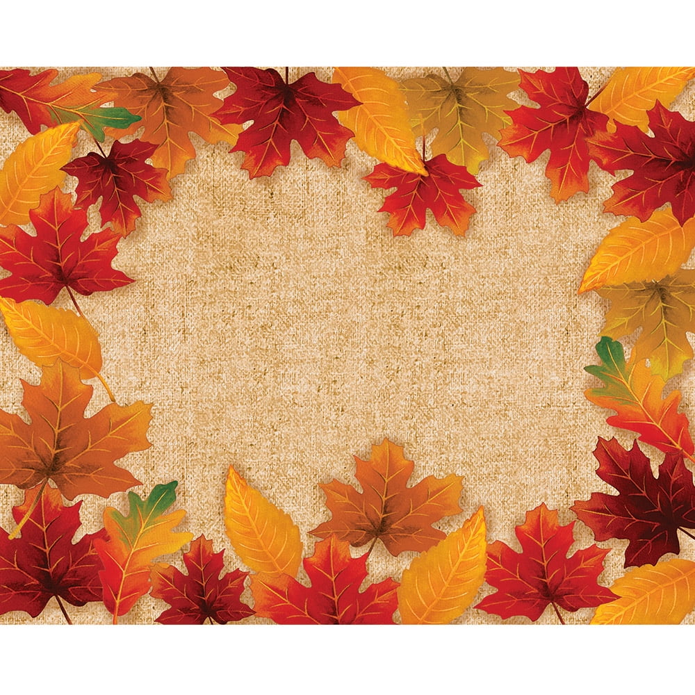 Burnt Orange Ambesonne Orange Place Mats Set of 4 Standard Size Colorful Autumn Fall Season Maple Leaves in Unusual Designs Nature Print Washable Fabric Placemats for Dining Table