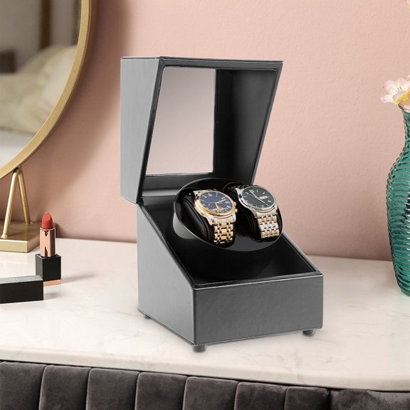 Austok Automatic Single Watch Winder Noiseless Watch Winders Protective Single Watch Winder Leather Single Watch Winder for Business