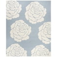 thumbnail image 2 of SAFAVIEH Cambridge Permelia Geometric Wool Area Rug, Blue/Ivory, 8' x 10', 2 of 7