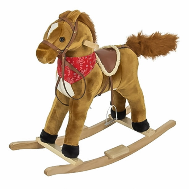 Best Choice Products Plush Rocking Horse Pony Ride On Toy w/ Sounds ...