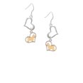 thumbnail image 2 of Delight Jewelry Two-tone Westie Silhouette Heart Open Heart French Earrings, 2 of 4