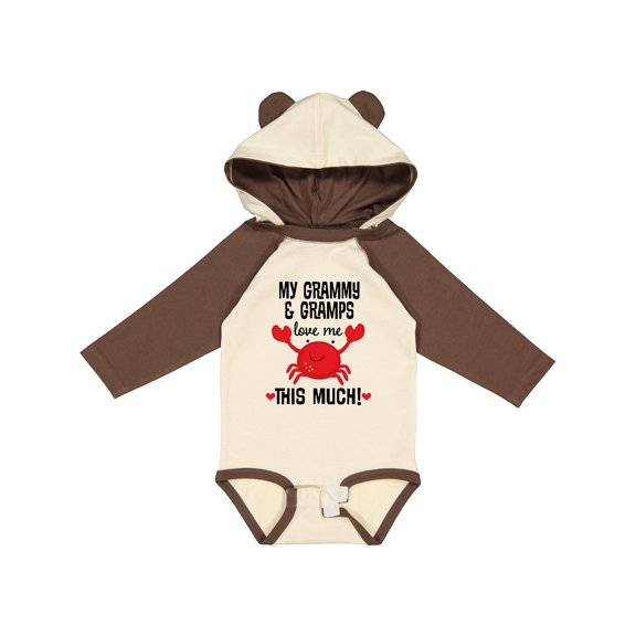 Inktastic Grammy and Gramps Love Me Grandson Grandchild Boys or Girls Long Sleeve Baby Bodysuit