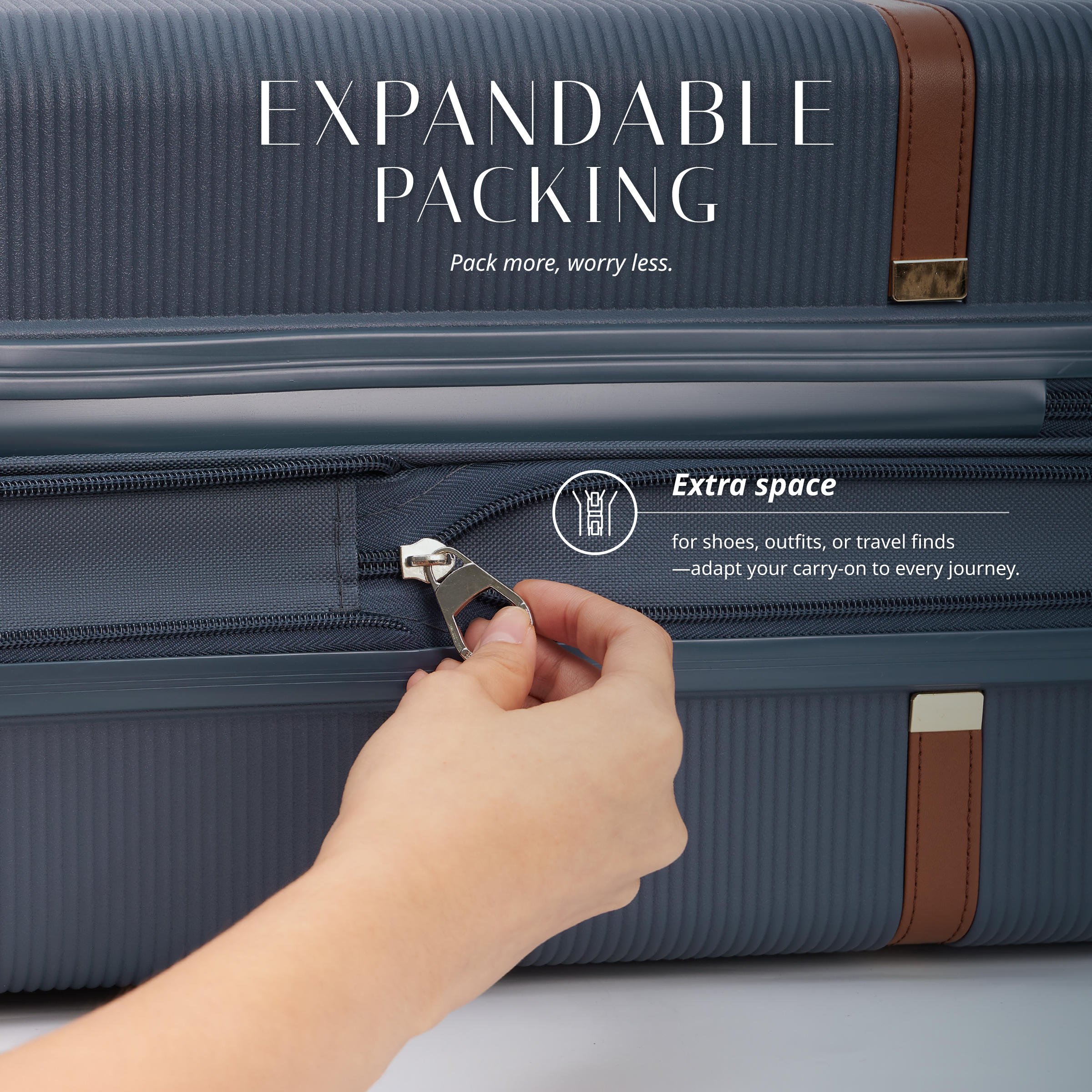 Verage Florence Hardside Carry-On PP Luggage with Spinner Wheels, 20-Inch Lightweight Expandable Suitcase with TSA Lock, Artist-Inspired Stylish Travel Luggage