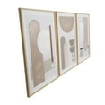 thumbnail image 5 of 24" x 36" Mid Century Modern Geometric Geometric Framed Wall Art with Brown Accents, by DecMode (3 Count), 5 of 7
