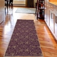 thumbnail image 2 of Victorian Decorative Rug, Vintage Floral Forms Ivy Swirls Flowers Design Image Print Art, Quality Carpet for Bedroom Dorm and Living Room, 6 Sizes, Plum Almond, by Ambesonne, 2 of 2
