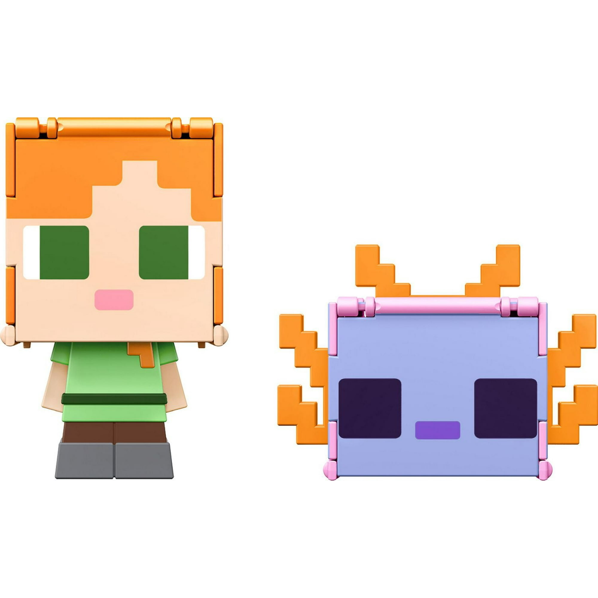 アレックス ALEX CE4 ピンクアルマイト Minecraft Flippin' Figs Alex & Axolotl Figures 2-Pack, 2-in-1