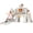 Cream Gray, variant on DKMOCO 9-in-1 Toddler Slide, Climber Slide PlaySet with Basketball Hoop, Ring Toss, Telescope , Indoor Outdoor Playset Playground, Pink