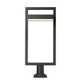 thumbnail image 3 of 1 Light Outdoor Pier Mounted Fixture Frame Finish Black, 3 of 3