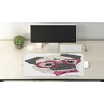 thumbnail image 2 of Pug Computer Mouse Pad, Dog with Heart Shaped Glasses and Dotted Bow Tie I Love Pugs Drawing, Rectangle Non-Slip Rubber Mousepad Large, 31" x 12" Gaming Size, Pink Grey White, by Ambesonne, 2 of 2