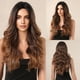 thumbnail image 2 of Peluca sintética de onda marrón y Rubio degradado para mujer, pelo largo y rizado Natural, pelucas de Cosplay diarias, parte media, fibra resistente al calor, 2 of 4