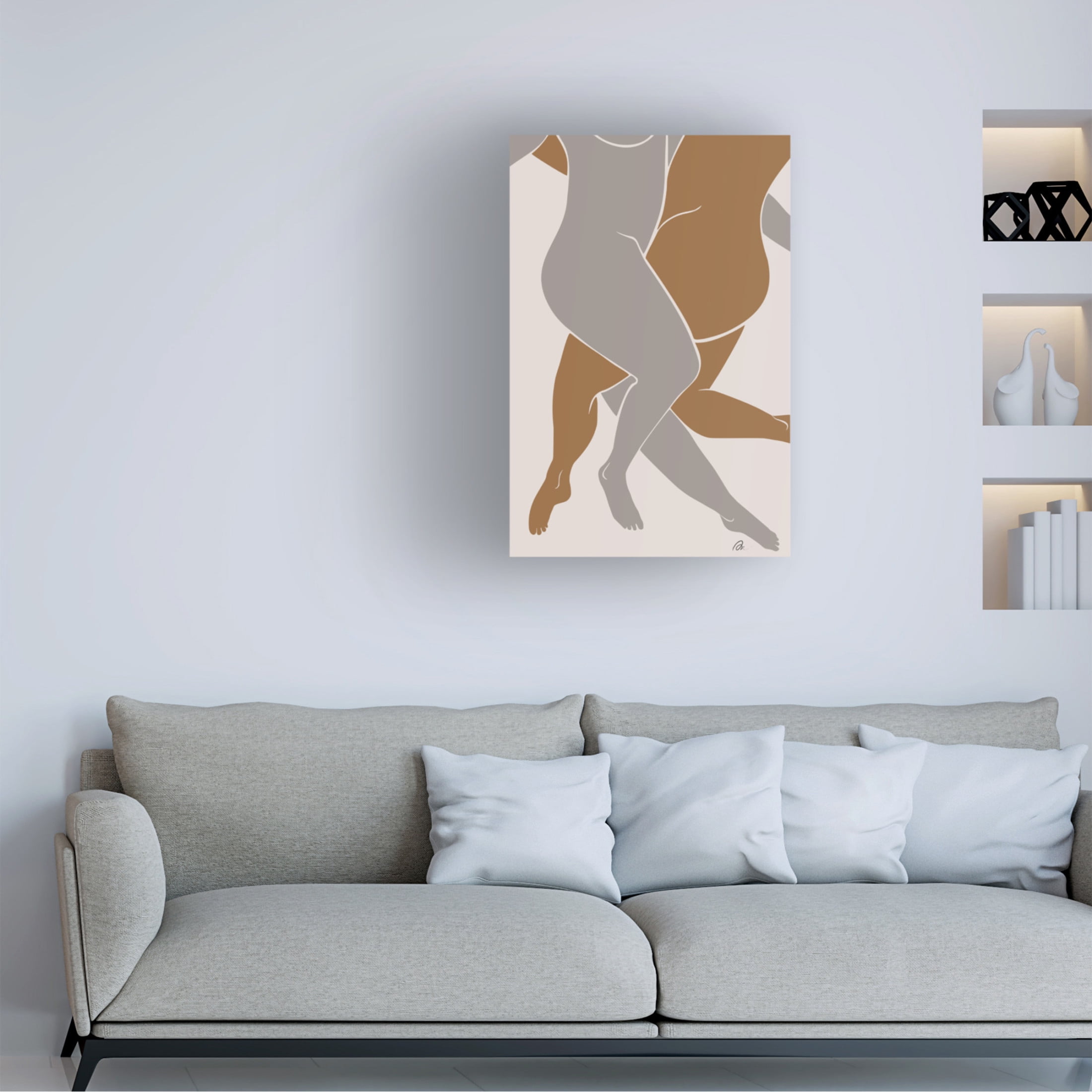 Pictufy Studio II 'Lovers Beige' Canvas Art - 22 x 32 Inches