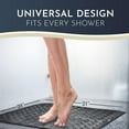thumbnail image 2 of Homerella Anti Slip Shower Mat | Anti Mold Non Slip Bathtub Mat for Inside Shower | Square Floor Shower Mat 21 x 21 inch with Suction Cups for Grip & Hooks Hanging and Quick Drying | Machine Washable, 2 of 5