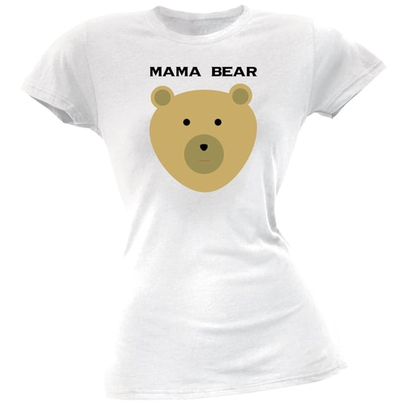 Mama Bear Face White Womens T-Shirt