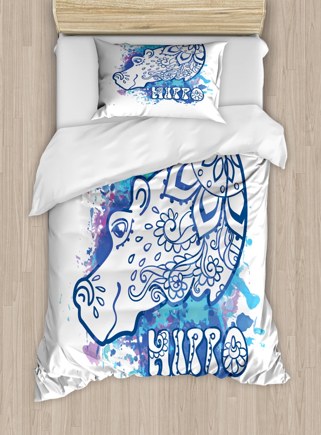 hippo bedding set