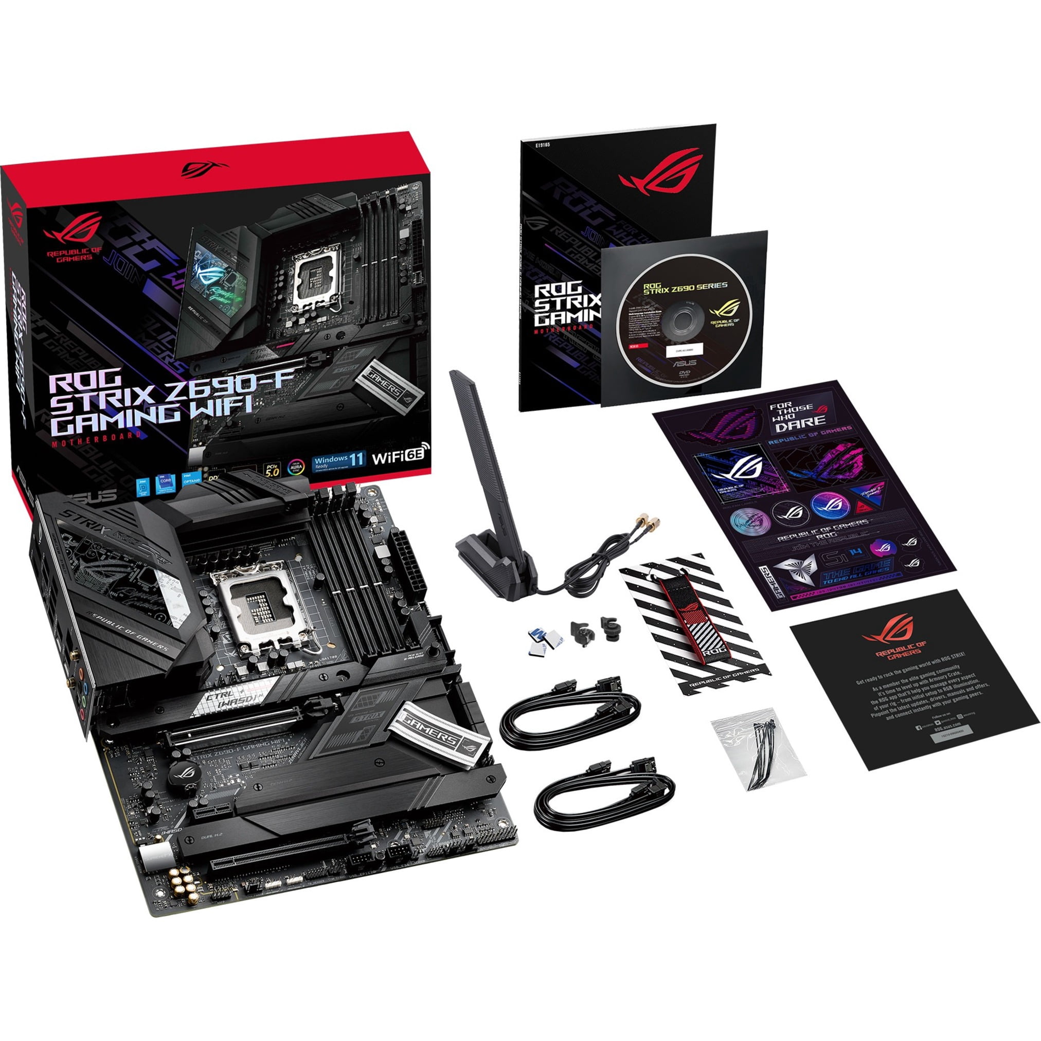 Asus ROG Strix Z690-F GAMING WIFI Desktop Motherboard - Intel Chipset - Socket LGA-1700 - Intel Optane Memory Ready - ATX