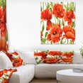 thumbnail image 1 of Seamless Pattern of Red Poppies - Floral Canvas Art Print, 1 of 3